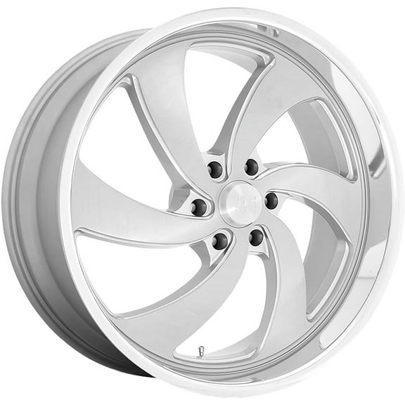 Us Mag U134 Desperado 24X9 6X139.7 25Et 78.1Cb Silver Brushed Face Milled Diamond Cut Milled Wheel