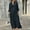01 Dark Blue, variant on Women's Wear to Work Dresses, Women's Fashion Half Sleeve Solid Button Linen Loose Shirt Long Dress