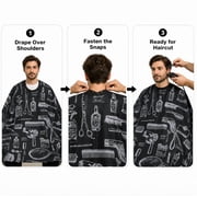 Barber Cape with Snap Closure, Nylon Hair Cutting Cape for Hairdressing, Styling and Home Use, TIKA