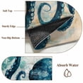 thumbnail image 6 of 6'x9' Area Rugs, Teal Blue Octopus Indoor Outdoor Area Rug for Living Room Bedroom, Summer Coastal Beach Wave Washable Bathroom Rugs Kitchen Floor Carpet Mats Home Decor Aesthetic, 6 of 8