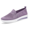 thumbnail image 2 of longantii Orthopedic Dress Shoes for Women Arch Support Non Slip Slip on Running Shoes Wide Mesh Stretch House Shoes Comfortable 2026 Orthopedic Shoes Purple, 2 of 9