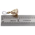 thumbnail image 4 of 14K Tri Color Gold Natural Yellow Diamond Triangle Pendant Halo Necklace 0.75 CT, 4 of 5