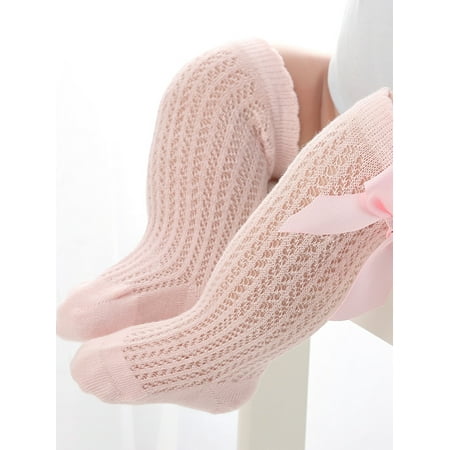 

Livingsenburg Baby Girl Non-Slip Socks Knee High Lace Princess Socks Long Tube