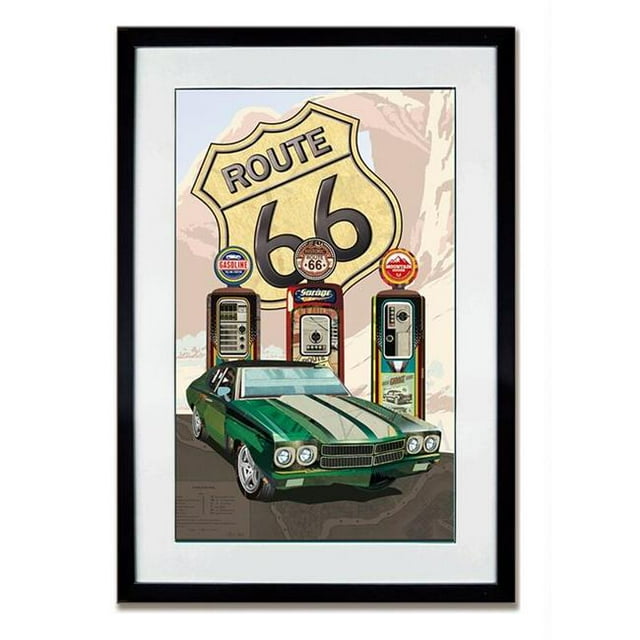 Yosemite Home Decor 3220025 24 x 36 Po. Detroit Legends 2 Collage 3D Encadré Art Mural