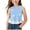 Blue, variant on Girls Sleeveless Ruffle Tank Top Bow Knot Cropped T-shirt Crew Neck Casual Cute Summer Top Size 0-10 Years