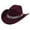 1-Wine226, variant on Women's Teardrop Rhinestone Tassel Cowboy Hat Solid Wide‑Brim Western Hats Rodeo Event Cowgirl Hat,Beige