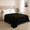 Black, variant on Elegant Comfort 1500 Series Microfiber Flat Sheet - Soft Breathable Top Sheet, King, Black