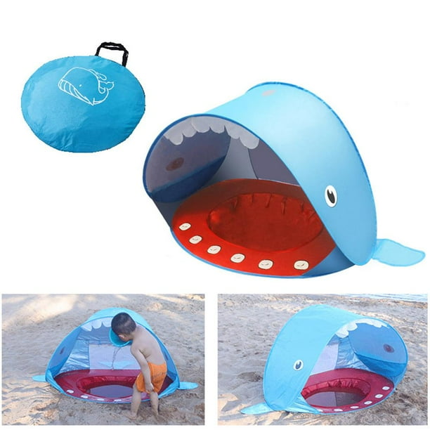 Tente De Plage Bébé Pop-up – UPF 50+, 110x70x50 Cm, Filet Anti-insectes, Imperméable, Vent Légère