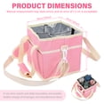 thumbnail image 4 of 4 Cup Drink Carrier with Adjustable Divider Insulated Tote Bag with Detachable Shoulder Strap Portable Water Bottle Bag Reusable Drink Holder for Car Delivery Picnic Travel, 4 of 10