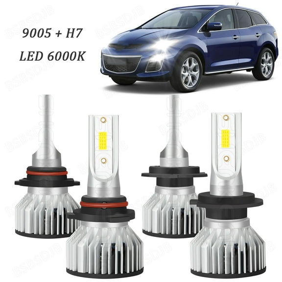 For Mazda CX-7 2007-2012 4x LED Headlight High Low Beam Bulbs Kit 6000K White