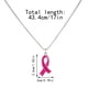 thumbnail image 3 of Concienciación sobre el cáncer de mama Collares para mujer Accesorios para el cuidado de la mama Collares de moda Cadena de suéter Colgante de lazo rojo Collar largo Accesorios de ropa para mujer, 3 of 8
