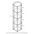 thumbnail image 2 of Furinno Turn-S-Tube 5-Tier Corner Square Rack Display Shelf with Square Tube, Walnut/Brown, 18026WN/BR, 2 of 4