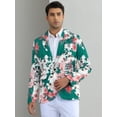 thumbnail image 5 of INSPIRE CHIC Floral Sport Coats for Men's Slim Fit Party Prom Flower Printed Blazers S Green, 5 of 6
