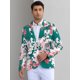 thumbnail image 5 of CHAQUETAS DEPORTIVAS FLORALES INSPIRE CHIC PARA HOMBRES, AJUSTE SLIM, BLAZERS IMPRESOS CON FLORES, M VERDE, 5 of 6