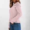 thumbnail image 4 of JJHGVB Warm Sweaters for Women Baggy Sweater Tunics Tops for Women Womens Fashion Womens Sweater Ladies Sweaters Basic Tops for Women Pink 2XL, 4 of 9
