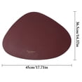 thumbnail image 3 of Coofit Faux Leather Placemat Waterproof Triangular Table Mat Table Placemat for Kitchen, 3 of 10