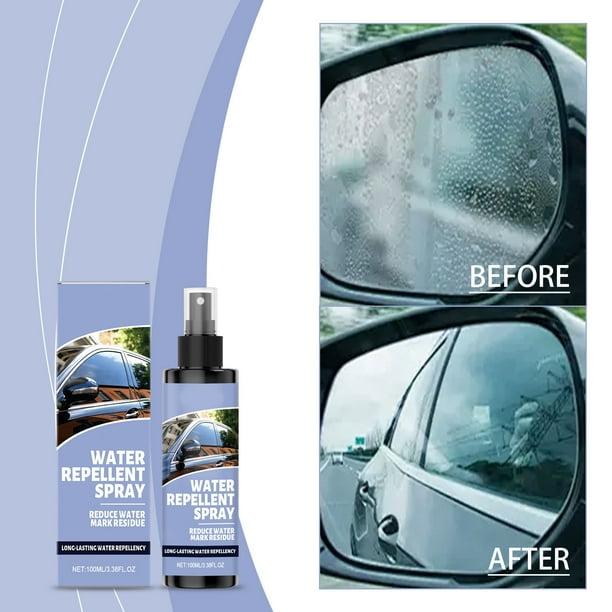 Spray repelente al agua de limpieza profunda e hidrófilo para el cuidado de los cristales del coche. Los sets son adecuados para todos los modelos de vehículos. Agente impermeabilizante de 100 ml.