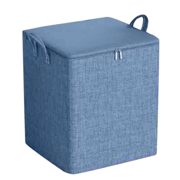 Bolsa de almacenamiento plegable para el hogar, portátil, no tejida, con cremallera, caja de almacenamiento para ropa de temporada, apilable con asas, 1 organizador de armario