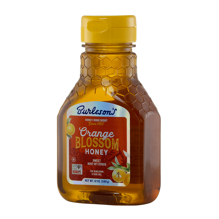 Burleson's Orange Blossom Pure Honey, 12 oz - Walmart.com