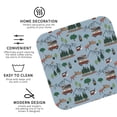 thumbnail image 3 of Honeii Camping Caravan print Leather Coaster Set of 4, ideal for safeguarding your furniture from drinks spills and effortless cleanup-Square, 3 of 6