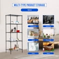 thumbnail image 2 of Furniture of America Nigel Metal 5-Tier Wire Shelving Rack in Black, 2 of 15