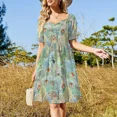 thumbnail image 4 of Vestido de manga corta Windermere Woods vestidos de playa vestidos largos con velo, 4 of 7