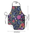 thumbnail image 4 of Naloa 1Pack Adjustable Bib Apron Waterdrop Resistant Cooking Kitchen Aprons for Women Men Chef, Floral Print, 4 of 5