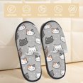 thumbnail image 2 of House Slippers for Women Men - Elegant Cartoon Cute Cat Face Lightweight House Shoes Fuzzy Slippers, Soft Slip-On Cozy House Slippers for Woman Indoor Outdoor, 2 of 7
