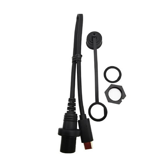 Waterproof USB-C to USB-C Cable with Heavy-Duty Housing for Vehicle Dashboard Installation