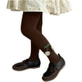 thumbnail image 3 of ATOGUTA Girls Tights Kids Stockings Winter Elastic Warm Pantyhose for Girls Coffee, Sizes 4T-10, 3 of 5