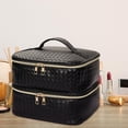 thumbnail image 5 of Nail Polish Organizer Case/ Travel Nail Polish Carrying Case/ Multipurpose Professional Waterproof Holds 42 Bottles/ Nail Polish Storage Bag Black, 5 of 7