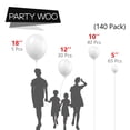 thumbnail image 2 of Globos PartyWoo blancos, 140 unidades, mate, diferentes tamaños, 2 of 6