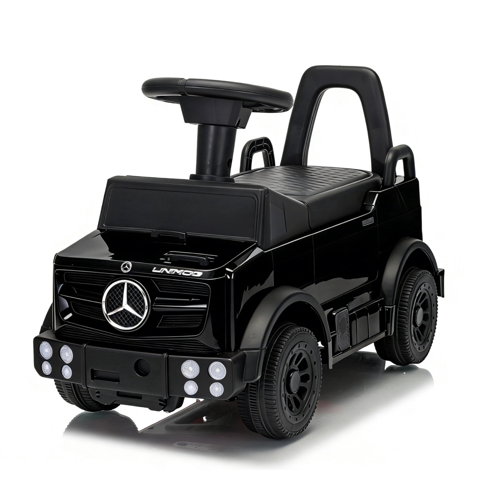 HEIMILI Kids Push Car, Licensed Mercedes-Benz Unimog,Toddler Ride On Toy with Anti-Slip Wheels & Safety Bumper Guards, Foot to Floor Toy for Indoor & Outdoor,Black