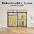 thumbnail image 4 of VIPEK X1 Expandable Clothes Rack Heavy Duty Adjustable from 2' to 3'5" with Flexible Shelves and Hanger Rods Metal Garment Racks Portable Closet Rack Clothing Racks for Hanging Clothes,Black, 4 of 7