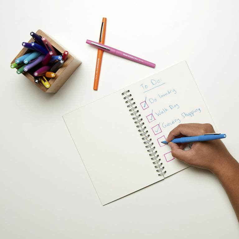  School Smart Felt Tip Pens, Fine Tip, Assorted Colors