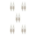 thumbnail image 2 of Minnieouse Pendientes de aleación con gotas de colores para mujer, aretes fáciles de usar y a la moda, con cuentas de colores, color blanco Type2 NO2, 2 of 6