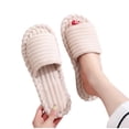 thumbnail image 5 of SBYOJLPB Solid Color Slipper for Women Home Indoor Open-Toe Casual Warm Comfortable Slippers, 5 of 5