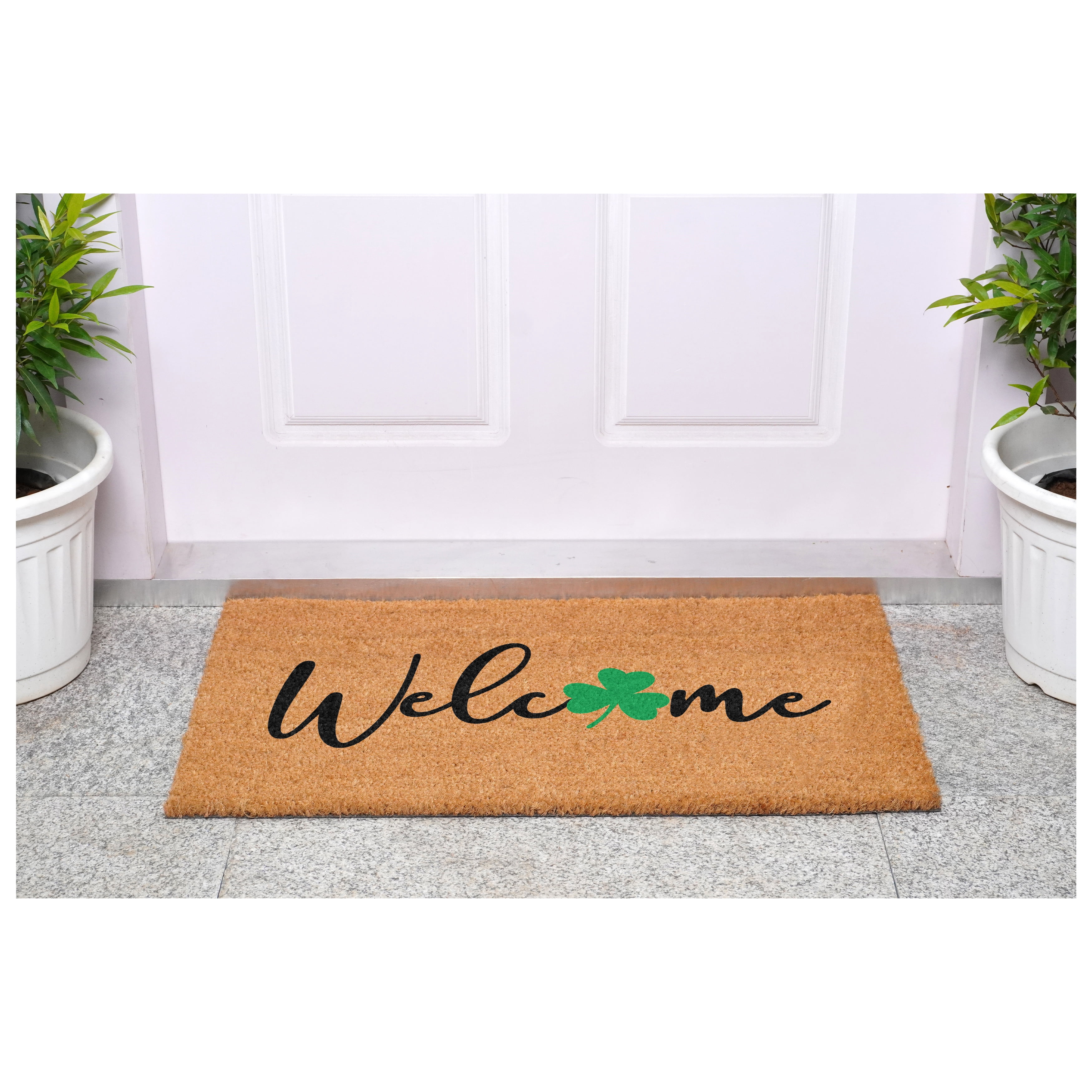 Calloway Mills 117411729 Shamrock Welcome Doormat 17" x 29"