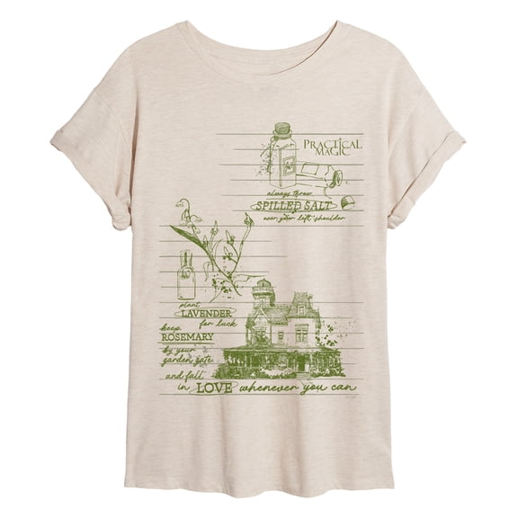 Practical Magic - Witchy Field Guide Oversized Graphic T-Shirt