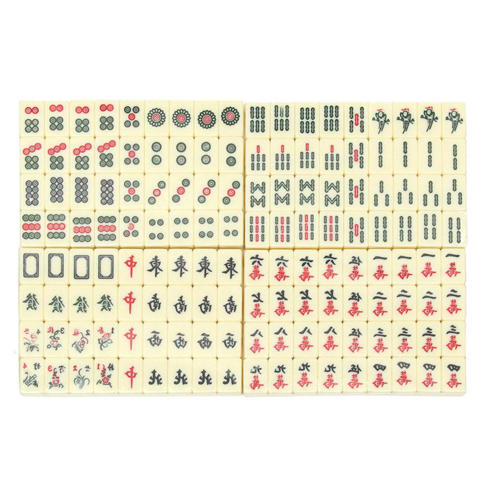 CMZ Mahjong Set MahJongg Tile Set English Mahjong, Large Mahjong Travel  Mahjong, Mahjong with Leather Box with English Manual, Crystal Mahjong  Tiles