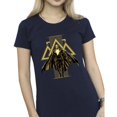 thumbnail image 3 of DC Comics T-Shirt en Coton Noir Adam Rising Symboles Dorés pour Femmes, 3 of 4