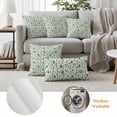 thumbnail image 6 of Green Leaves Outdoor Waterproof Pillow Covers, Pastoral Rustic Botanical Plant Watercolor Decorative Square Throw Pillowcase Sofa Cushion Sham for Patio/Couch/Chair, 24"x24" 2 Pack, 6 of 8