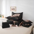 thumbnail image 5 of Erosebridal Girls Rubgy Bedding Sets Twin Size,Sports Game Comforter Sets with Sheets,Pink Geometric Glowing Plaid Bed in a Bag Twin Size,Microfiber Bedroom Decor Reversible,7-Piece, 5 of 6