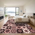 thumbnail image 3 of ODIKA 8' x 10' Machine Washable Non-Slip Area Rug, geometric floral High Traffic Rug, Pink, 996609, 3 of 7