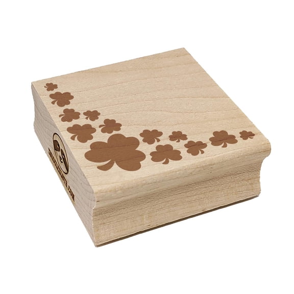 Shamrock Saint Patrick's Day Corner Square Rubber Stamp Stamping Scrapbooking Crafting - Small 1.25in
