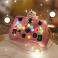 thumbnail image 3 of Vogacara Juguete LED de mano de obra exquisita para jugar y aprender con seguridad Los juguetes con interruptores de luz LED están ocupados Videojuegos portátiles azul, 3 of 6