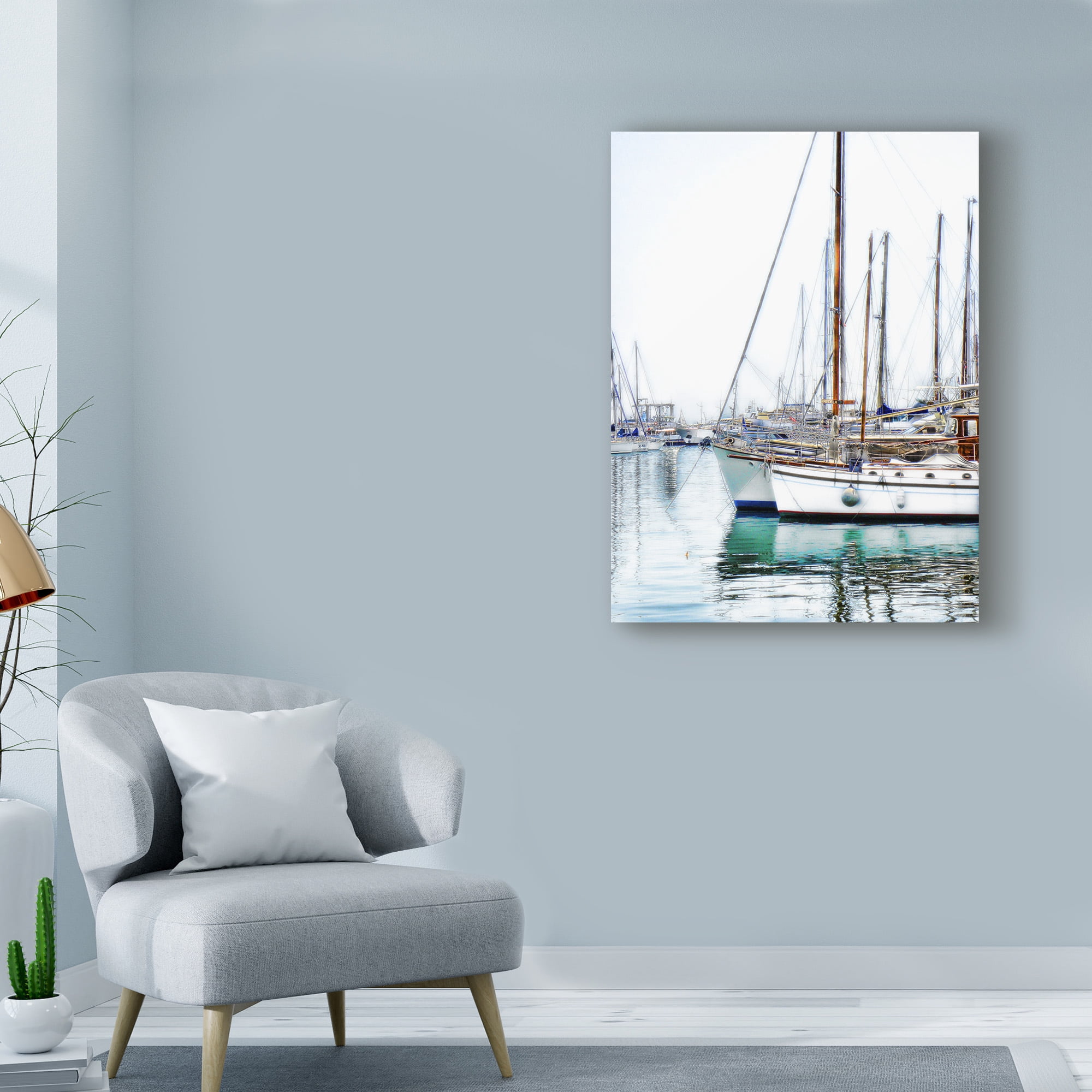 Trademark Fine Art 'Trip Boats' Canvas Art by Liz Zernich