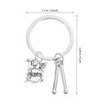 thumbnail image 4 of GOOHOCHY Llavero de tambor, baquetas de metal, llavero de percusión, llavero de caja, llavero de nota musical, llavero de instrumento musical para mochila, bolso, bolso colgante, 4 of 7
