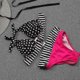 thumbnail image 2 of Traje de baño bikini vintage con flecos de talle alto YONGSHENG lunares Rojo y negro S M L XL, 2 of 5