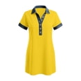 thumbnail image 5 of Ovbmpzd Summer&nbsp;Dresses&nbsp;for Women 2026 Solid Botton Collared Yellow Collared Mini Classic Fit Dresses Summer&nbsp;Dresses&nbsp;for Women,S, 5 of 5